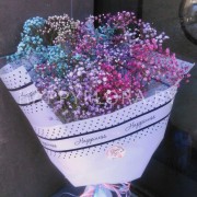 Букет из гипсофилы "Радуга"