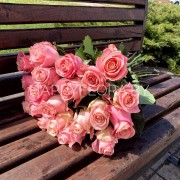 Букет из розовых роз 25шт