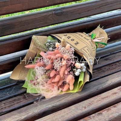 Букет из сухоцветов розовый Букет из сухоцветов розовый