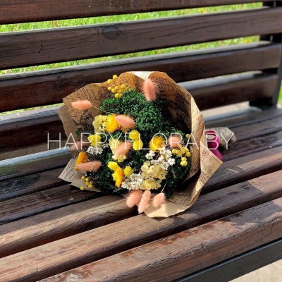 Букет из сухоцветов зеленый Букет из сухоцветов зеленый